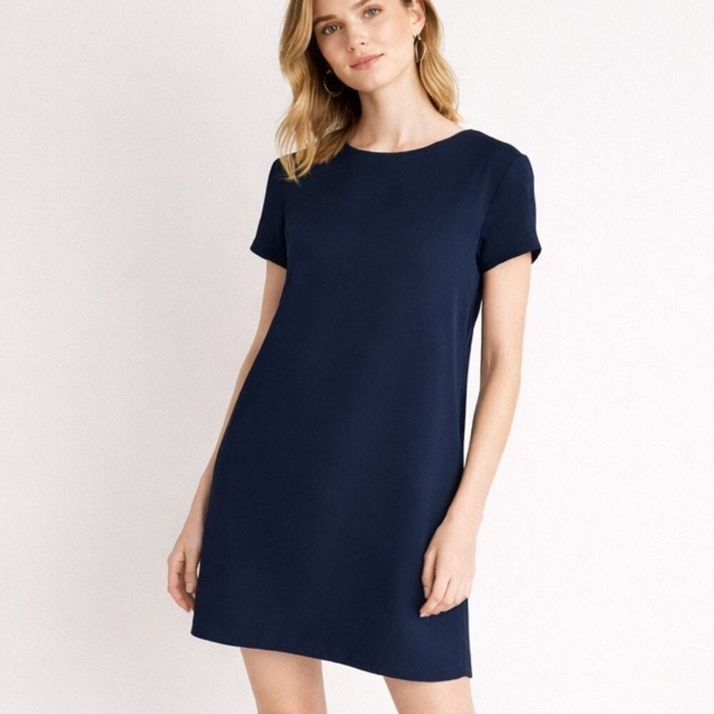 Cuyana Silk Tee Dress Jewel Blue